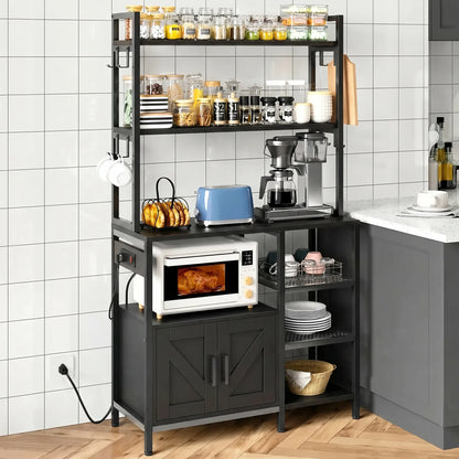 Estante de Cocina Industrial 6 Niveles Metal y Madera - FERRAVO™