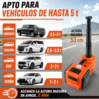 Gato Hidráulico Eléctrico 4 en 1, 5 Toneladas 12V - ALZAVIX™