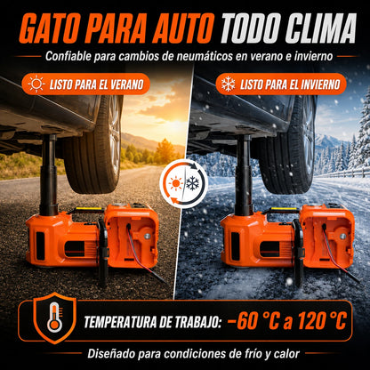 Gato Hidráulico Eléctrico 4 en 1, 5 Toneladas 12V - ALZAVIX™